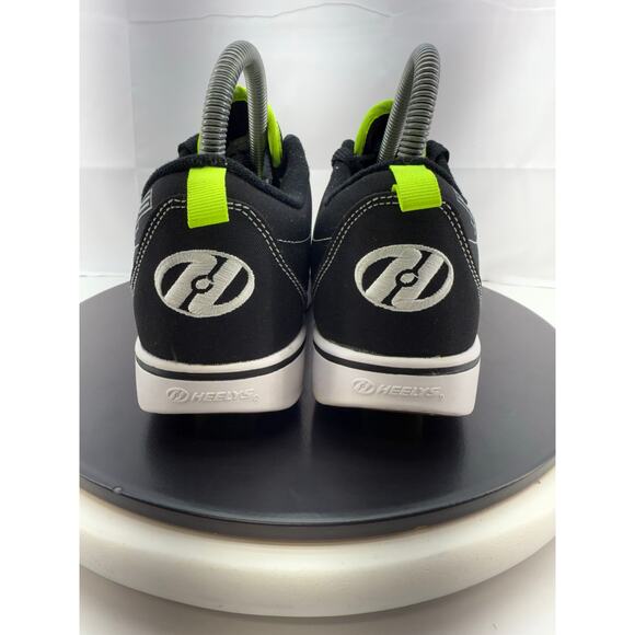 Heelys Pro 20 Prints Size 5 Youth Skate Shoes Black White Neon Green Turntable - Picture 6 of 12